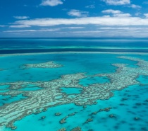 Ariel view of The Great Barrier Reef.