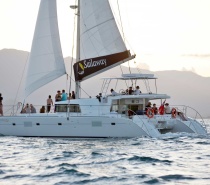 The experience of sailing on board a luxury sailing catamaran
