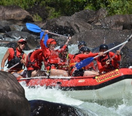 The river is rated a Grade 3-4, which means there are some exciting rapids and guaranteed water levels all year round.