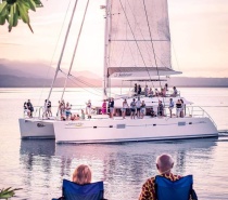 Spectacular Sunset Sail over the coral sea & views of the Daintree mountains