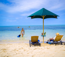 A patrolled swimming area is provided on the northern side of Green Island