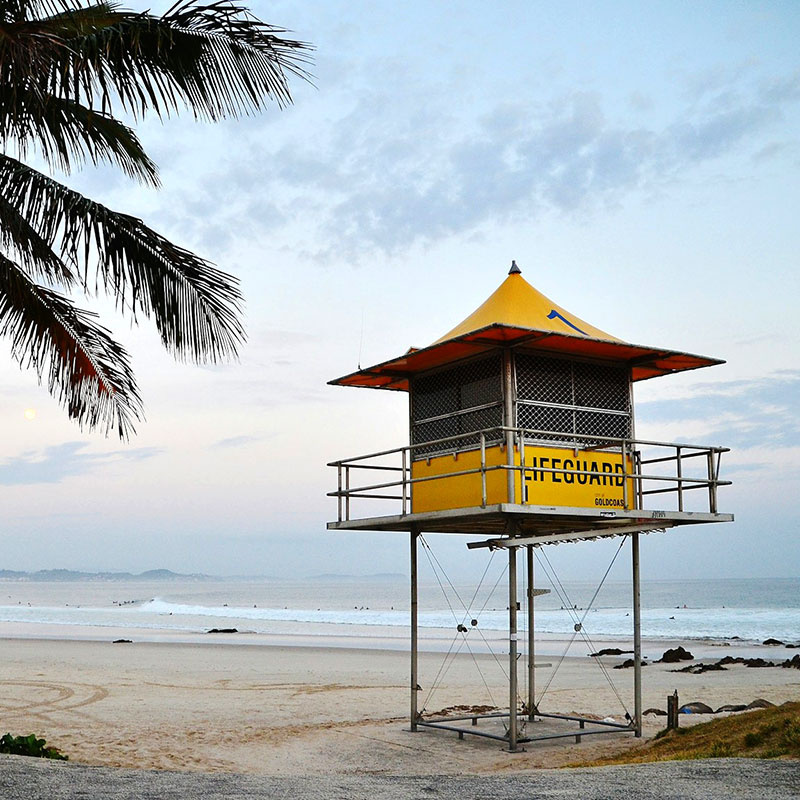 Gold Coast Lifeguard Tower at the Beach