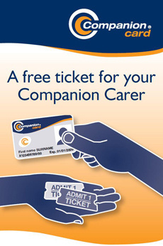 Information about how to use the companion card in picture form.