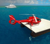 Take to the air from our exclusive helicopter pontoon at Hastings Reef and enjoy a spectacular scenic flight on board a luxury aircraft from Nautilus Aviation. 