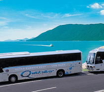 Luxury coach transfers available, scenic coastal tour from Cairns and Northern Beaches