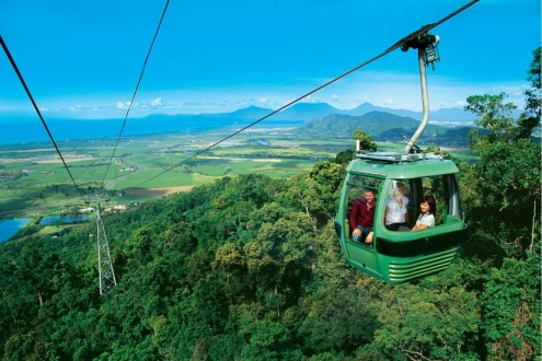 Skyrail with view of Cairns
