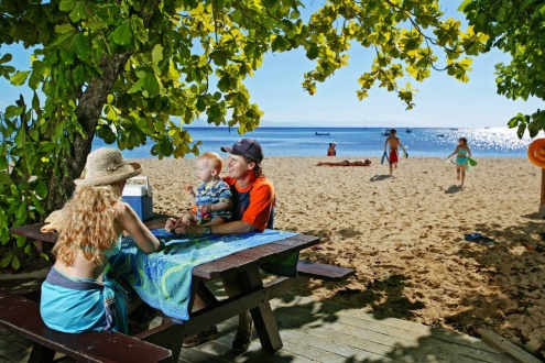 Picnic Table near the Beach at Green Island