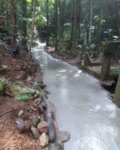 New sealed pathway to Teresa Falls at Paronella Park, Queensland. 