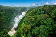 Skyrail view to Barron Falls near kuranda