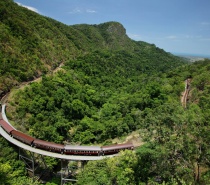 Kuranda Scenic Rail passing by Redlynch.