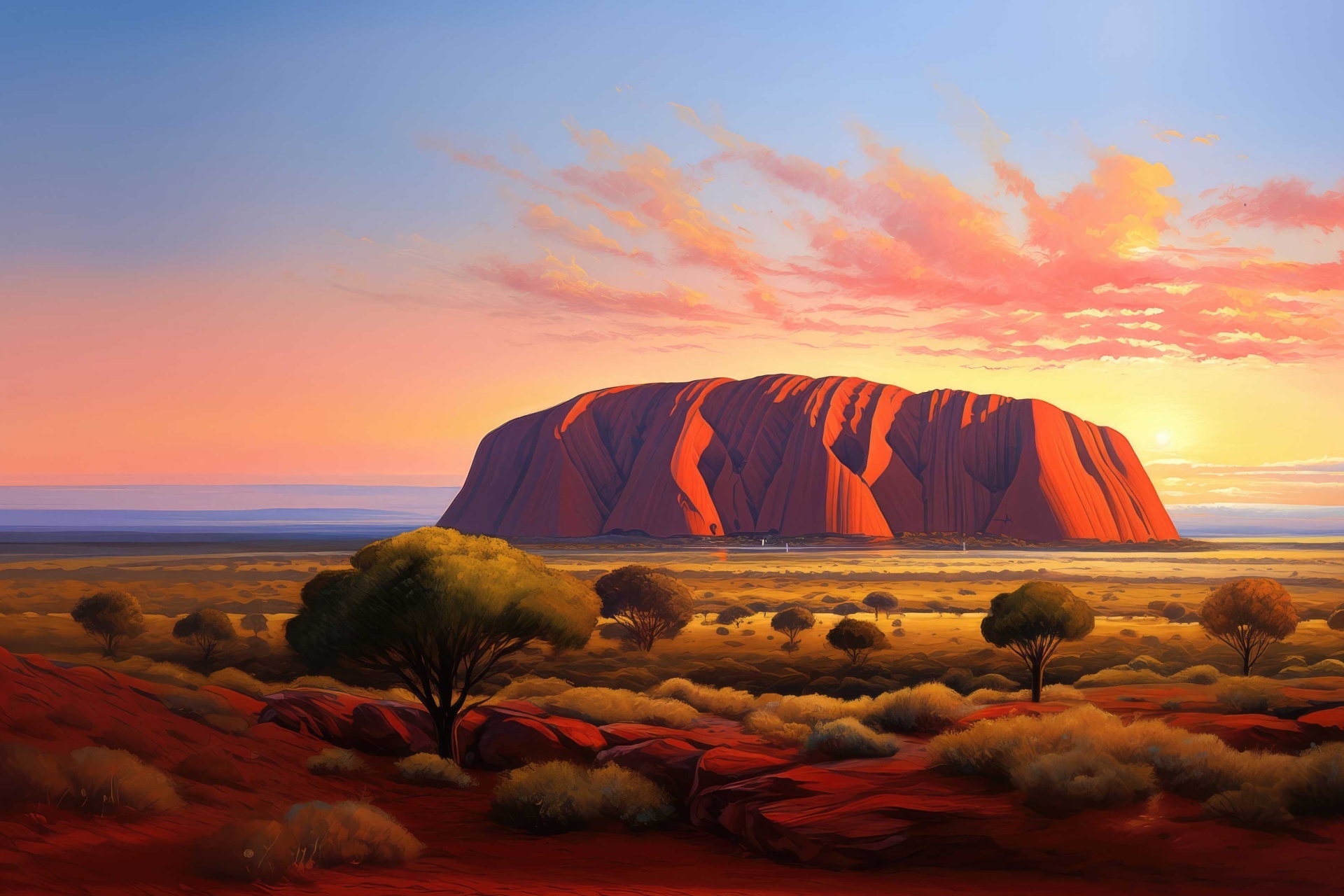 Illustration of Ayers Rock