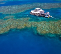 Our double-storey Moore Reef Marine Base is anchored at Moore Reef, 47km off Cairns. 